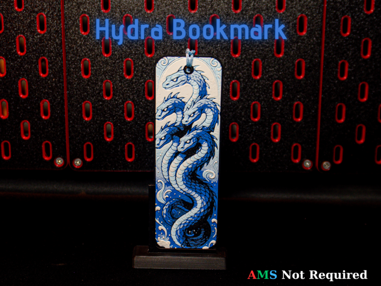 Hydra Bookmark - Hueforge