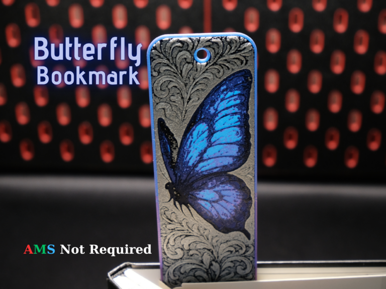 Ornamental Butterfly - Hueforge Bookmark