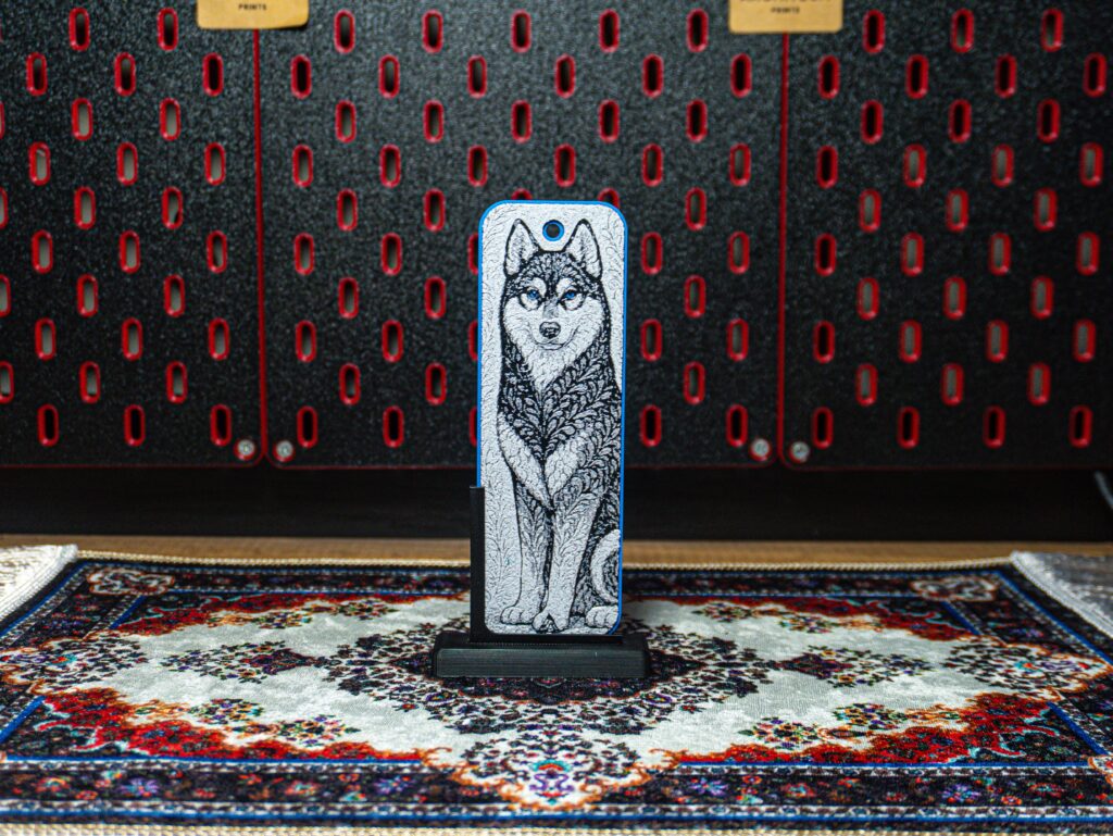 Ornamental Dog Husky - Hueforge Bookmark gallery 1
