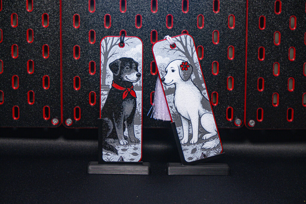 Romantic Dog Couple - Hueforge Bookmarks