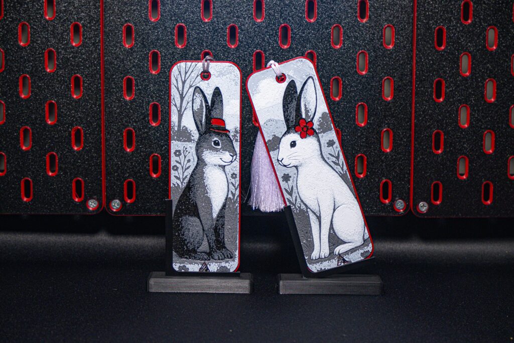 Romantic Rabbits Couple - Hueforge Bookmark gallery 6