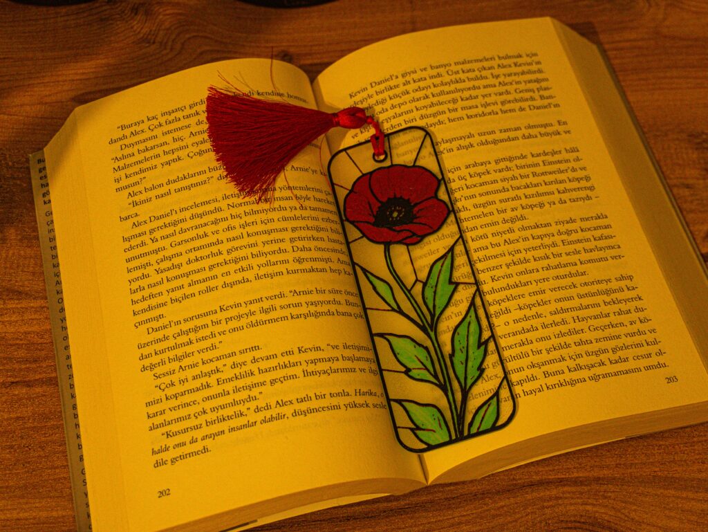 Stained Glass Poppy - Hueforge Bookmark gallery 3