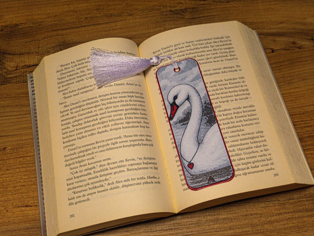 Romantic Swan Couple - Hueforge Bookmarks gallery 1