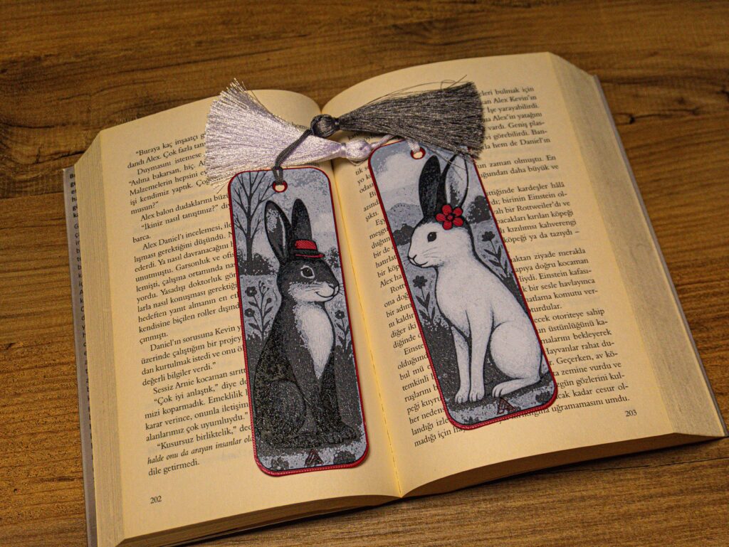 Romantic Rabbits Couple - Hueforge Bookmark gallery 3