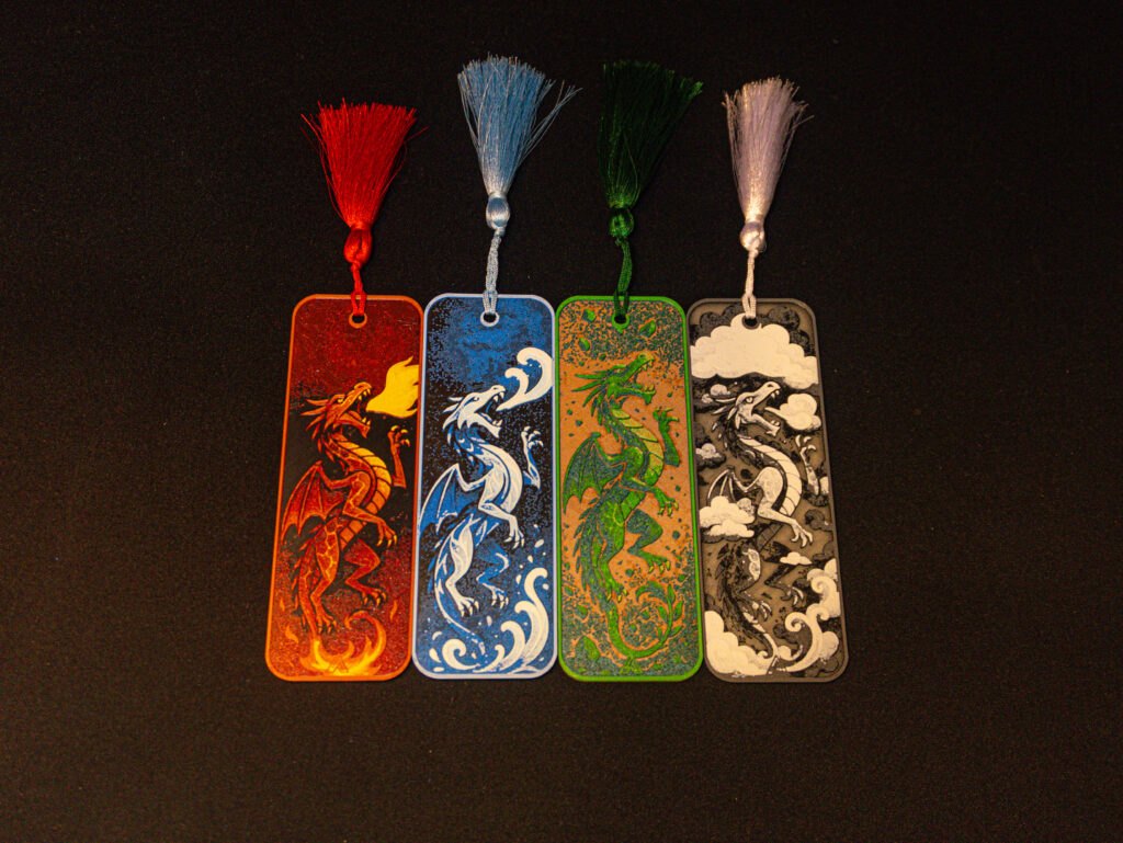 Elemental Fire Dragon - Hueforge Bookmark gallery 4