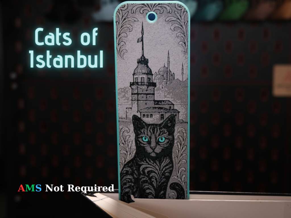 Cats of Istanbul - Maiden’s Tower Hueforge Bookmark