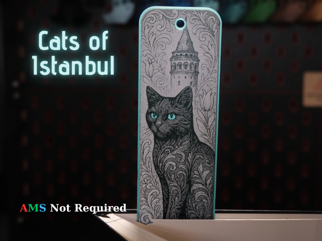 Cats of Istanbul - Galata Tower Hueforge Bookmark