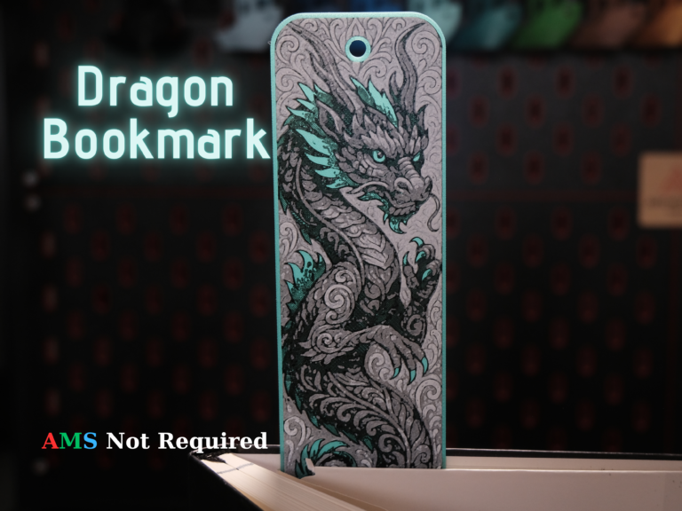 Ornamental Dragon - Hueforge Bookmark