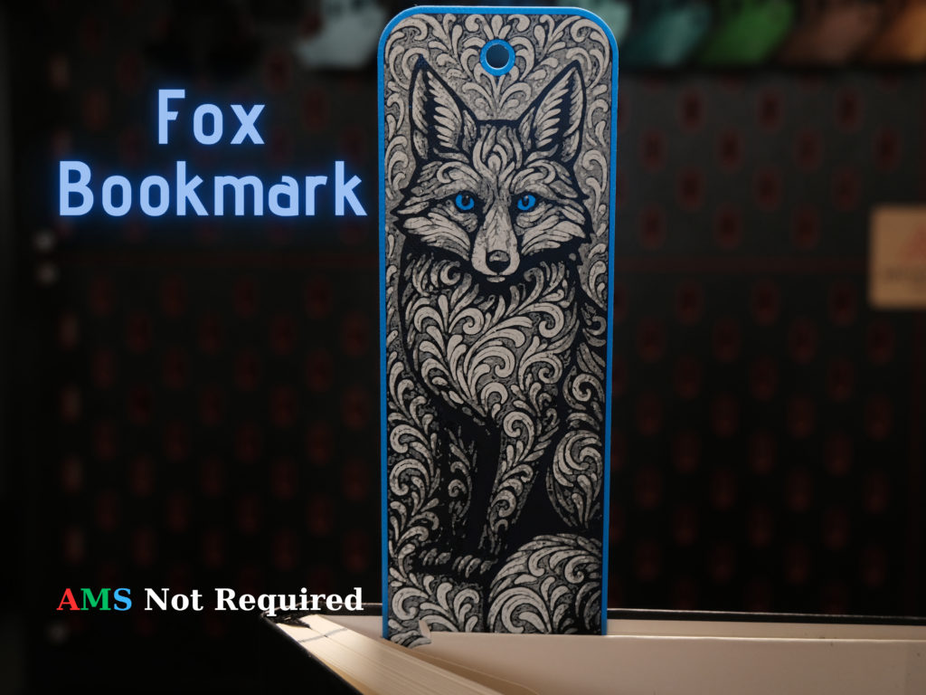 Ornamental Fox - Hueforge Bookmark