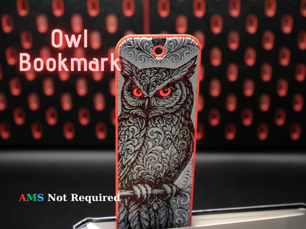 Ornamental Owl - Hueforge Bookmark