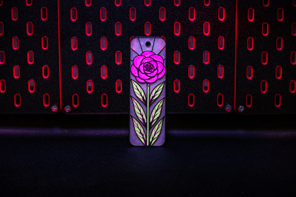 Stained Glass Camelia - Hueforge Bookmark gallery 1