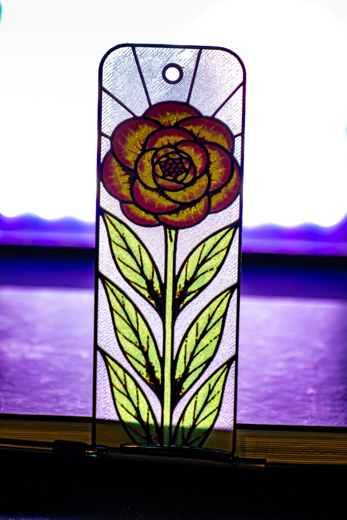 Stained Glass Camelia - Hueforge Bookmark gallery 4