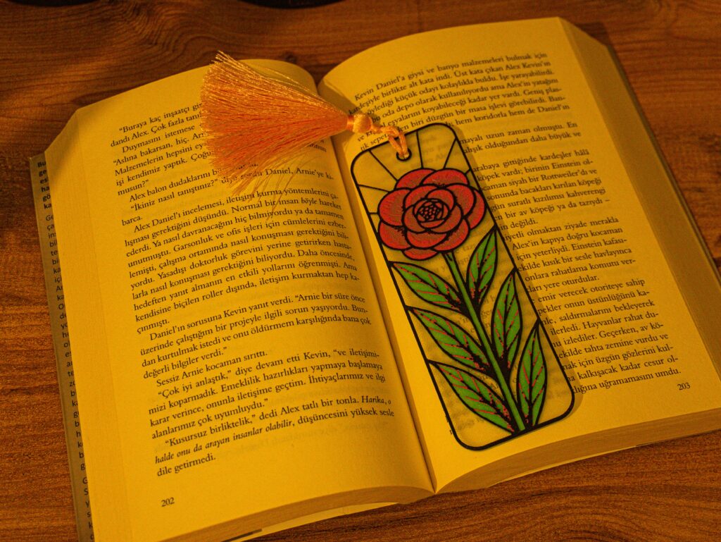 Stained Glass Camelia - Hueforge Bookmark gallery 3